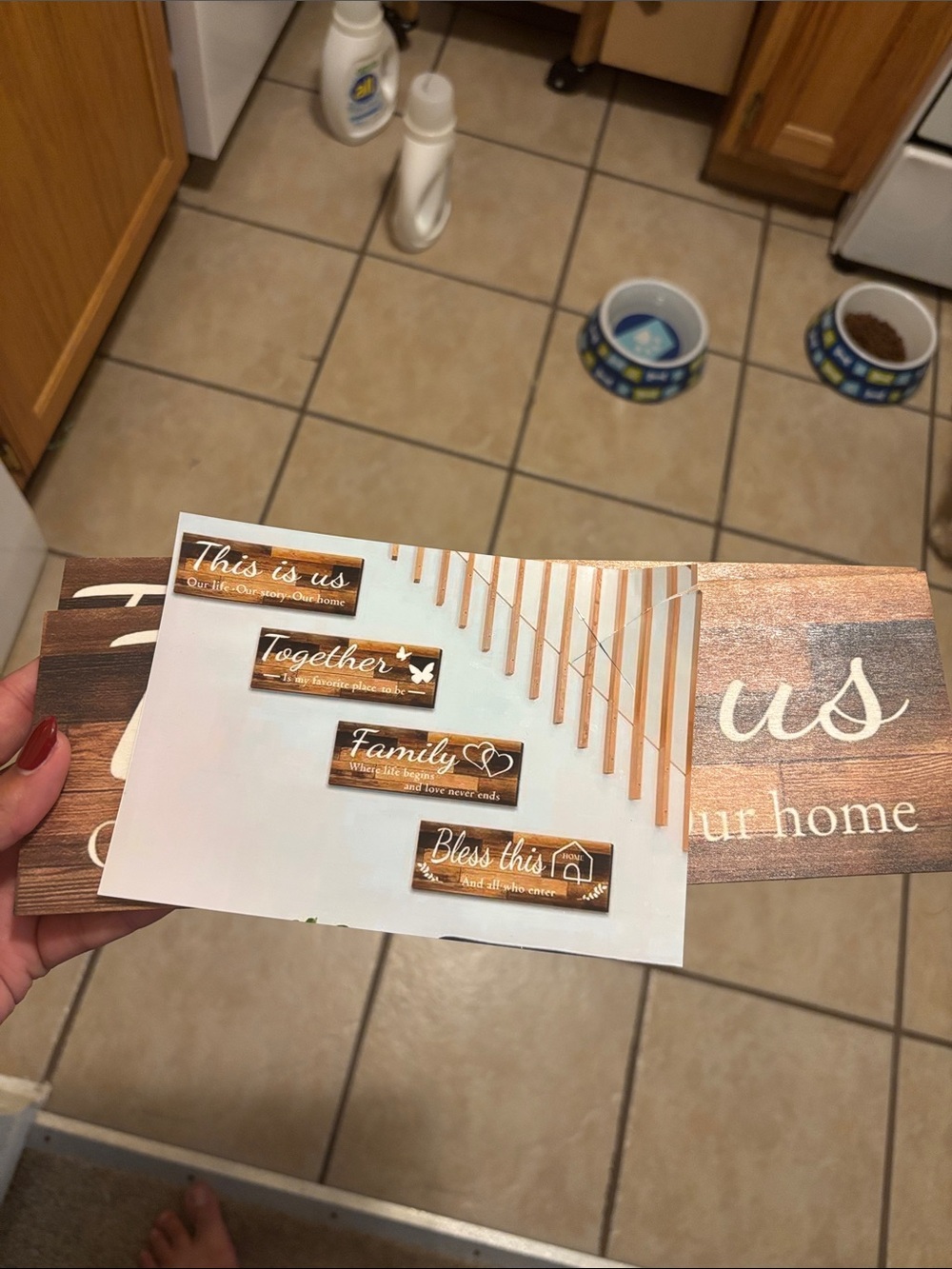 Rustic Wood Tone 'This Is Us' Wall Plaque - Brown